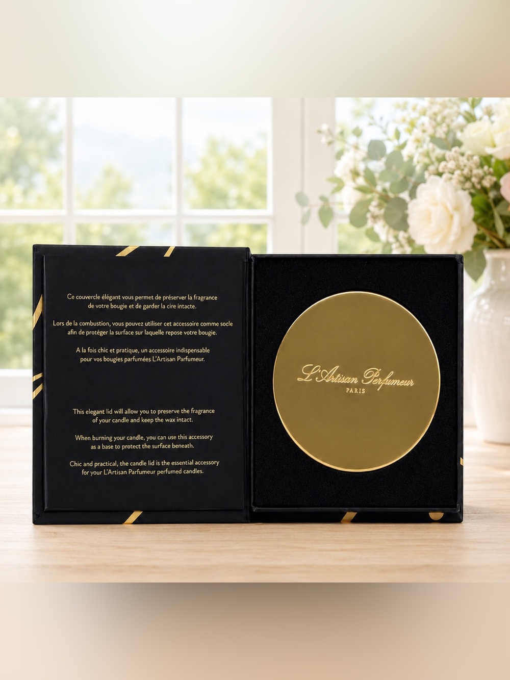 New-L'Artisan Parfumeur Fragrance Le Couvercle De Bougie Gold Color Candle Lid